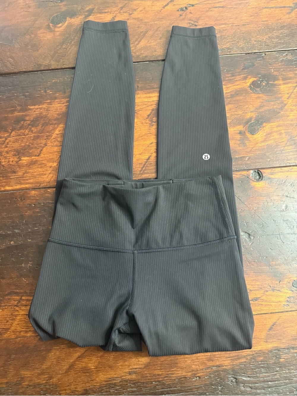 lululemon athletica Black Ribbed High-Rise Leggings